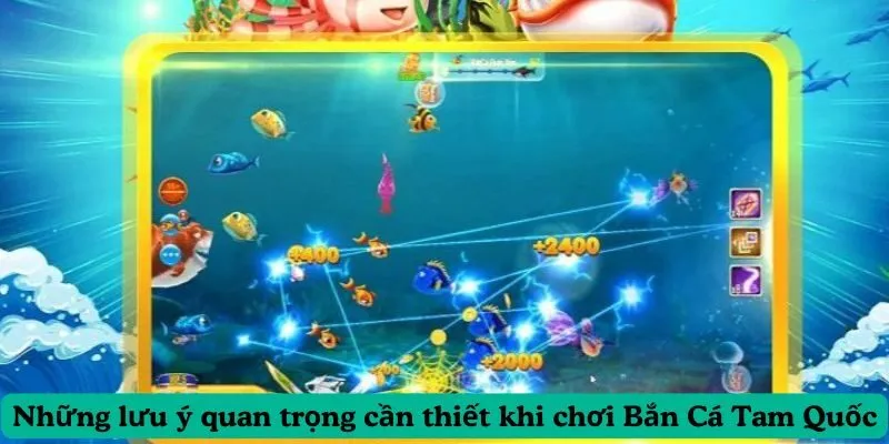Những lưu ý quan trọng cần thiết nên biết khi chơi Bắn Cá Tam Quốc